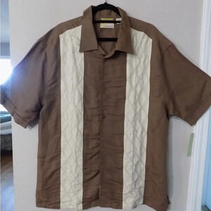 ⭐️ ⭐️ ⭐️ Men’s Linen blend (55% Linen & 45% Rayon) Cubavera button down shirt